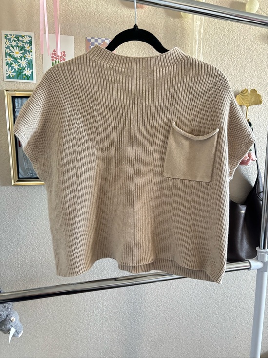 Sweaters - 𝓟𝓪𝓽𝓬𝓱 𝓟𝓸𝓬𝓴𝓮𝓽 𝓡𝓲𝓫𝓫𝓮𝓭 𝓚𝓷𝓲𝓽 𝓢𝓱𝓸𝓻𝓽 𝓢𝓵𝓮𝓮𝓿𝓮 𝓢𝔀𝓮𝓪𝓽𝓮𝓻